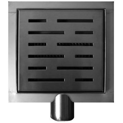 Wiesbaden RVS Doucheput met Flens en Zijuitlaat 20x20 cm