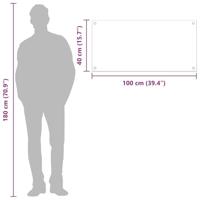 VidaXL Keuken spatscherm donkergrijs 100 x 40 cm gehard glas - thumbnail