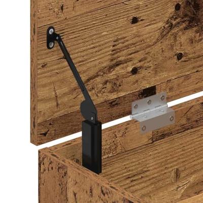 Schoenenbank 102x30,5x45 cm bewerkt hout oud houtkleurig