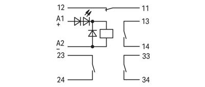 WAGO 286-344/004-000 Steekrelais 24 V/DC 2x NC, 3x NO 1 stuk(s)