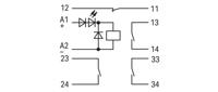 WAGO 286-344/004-000 Steekrelais 24 V/DC 2x NC, 3x NO 1 stuk(s) - thumbnail