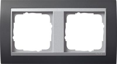 Gira Event Antraciet / Aluminium 2-voudig