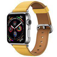 Classic lederen bandje - Geel - Geschikt voor Apple Watch 38mm / 40mm / 41mm / 42mm - thumbnail
