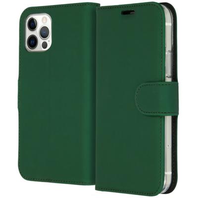 Accezz Wallet Softcase Bookcase iPhone 12 (Pro) Telefoonhoesje Groen