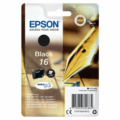 EPSON Pack van 1 inktpatroon - 16 pennen - zwart / wit - standaardcapaciteit 5,4 ml - blister met 175 pagina's met alarmpen EPSON Pack van 1 inktpatroon - 16 pennen - zwart / wit - standaardcapaciteit 5,4 ml - blister met 175 pagina's met alarmpen