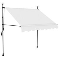 Luifel handmatig uittrekbaar met LED 150 cm crme - thumbnail