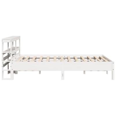Bedframe zonder matras massief grenenhout wit 140x200 cm