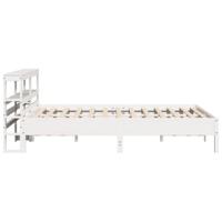 Bedframe zonder matras massief grenenhout wit 140x200 cm - thumbnail