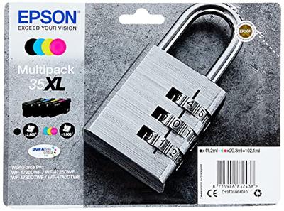 Epson Inktcartridge T3596, 35XL Origineel Combipack Zwart, Cyaan, Magenta, Geel C13T35964010