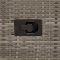 3-delige Bistroset met kussens poly rattan grijs - thumbnail