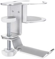 Speaka Professional SP-HCH-150 koptelefoonhouder, geïntegreerde kabelgeleiding, met bekerhouder, zilver - thumbnail