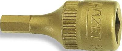 HAZET Dopsleutelbit | 1/4 inch (6,3 mm) vierkant hol | Binnen-zeskant-profiel | SW 7 mm - 8501-7-
