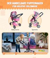 Combi-poppenwagen Mika - Unicorn - thumbnail