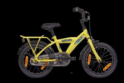 Bikefun Bike fun 16 inch jongensfiets geel no rules no limit