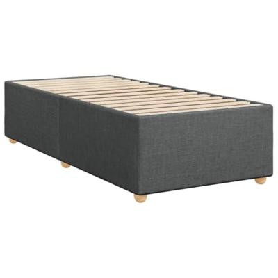 Boxspring met matras stof donkergrijs 90x190 cm