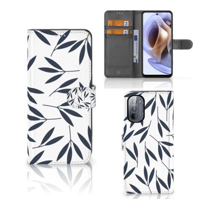 Motorola Moto G31 | G41 Hoesje Leaves Blue Motorola Moto G31 | G41 Hoesje Leaves Blue