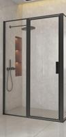 BWS Nisdeur Recta Met Vast Paneel 90x200 8 mm NANO Glas Mat Zwart Profiel inclusief Ombouwset - thumbnail