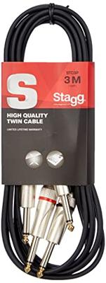 Stagg STC3P jackkabel twin 3 meter - thumbnail