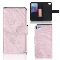 iPhone 7 | 8 | SE (2020) | SE (2022) | Bookcase | Marble Pink - Origineel Cadeau Vriendin - thumbnail