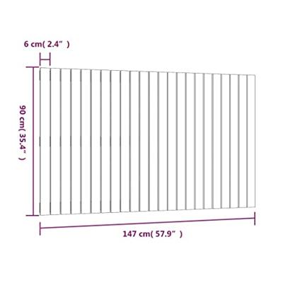 Wandhoofdbord 147x3x90 cm massief grenenhout honingbruin