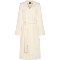 Cawö Cawo Dames Badjas met Capuchon en Ritssluiting 837 champagne 32/34 - thumbnail