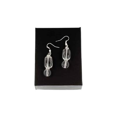Edelstenen Oorbellen Bergkristal in Doosje Edelstenen Oorbellen Bergkristal in Doosje