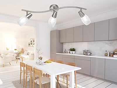 Trio PlafondlampColmar 3-lichts nikkel mat - R80023007