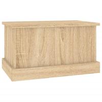 Opbergbox 50x30x28 cm bewerkt hout sonoma eikenkleurig - thumbnail