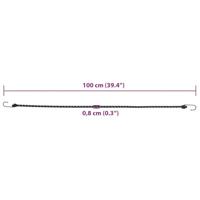 VidaXL Spanelastieken met reflecterende strips en haken 25 st 100 cm - thumbnail