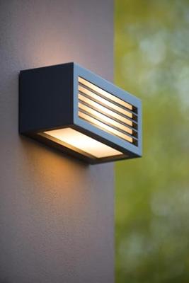 Lucide DIMO - Wandlamp Binnen/Buiten - 1xE27 - IP54 - Antraciet