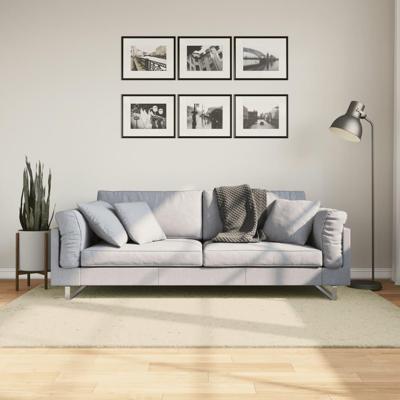 VidaXL Vloerkleed huarte laagpolig zacht wasbaar 140x200 cm crème