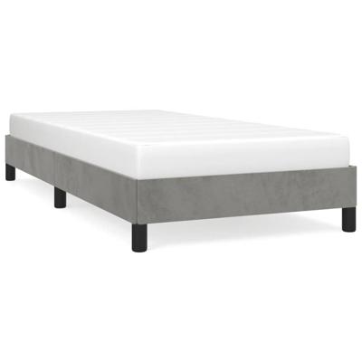 Bedframe zonder matras 90x190 cm fluweel lichtgrijs
