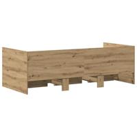 Dagbedframe met lades artisanaal eikenkleurig 90 x 190 cm - thumbnail