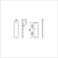 AMI Veiligheidsbeslag 193*50 Buiten en Binnen Geheel Blind F2 Deurdikte 38/42 Mm - 831091 - thumbnail