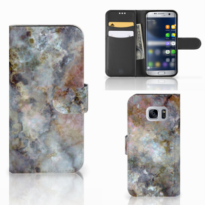 Samsung Galaxy S7 | Bookcase | Marmer Grijs