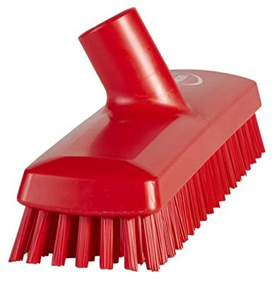 Vikan Vloerschrobber hard met waterdoorlaat 65x270 rood