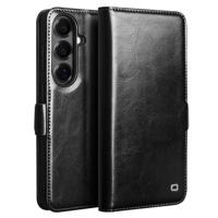 Qialino Samsung Galaxy S26 Plus hoesje - Leren bookcase - Magnetische sluiting - Zwart - thumbnail