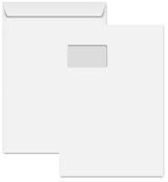 250 Zelfklevende akte enveloppen met venster links C4 229x324mm 90g - thumbnail