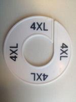 Maatring 9cm wit/zwart 4XL - thumbnail