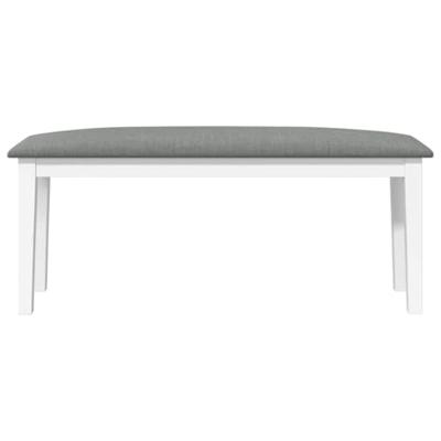 Bank 110 cm massief hout wit rubber Bank 110 cm massief hout wit rubber