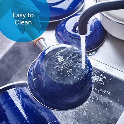 Indigo steelpan met deksel Blauw