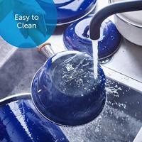 Indigo steelpan met deksel Blauw - thumbnail