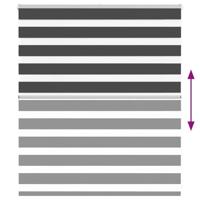 VidaXL Zebra rolgordijn 130x100 cm stofbreedte 125,9 cm zwart - thumbnail