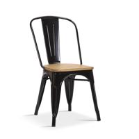 Stoel Ezra Zwart - Set van 4 - thumbnail