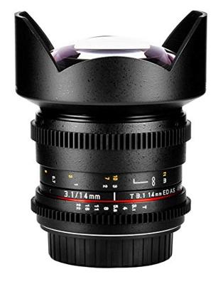 Samyang V-DSLR 14 mm T/3,1 ED AS IF UMC lens voor Pentax, zwart