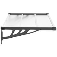 VidaXL Deurluifel 122x90 cm polycarbonaat zwart en transparant - thumbnail