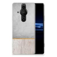 Sony Xperia Pro-I | Bumper Hoesje | Wood Concrete - thumbnail