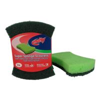 Multy Schuursponsen Hard Hydrocel 3 Stuks Groen - thumbnail