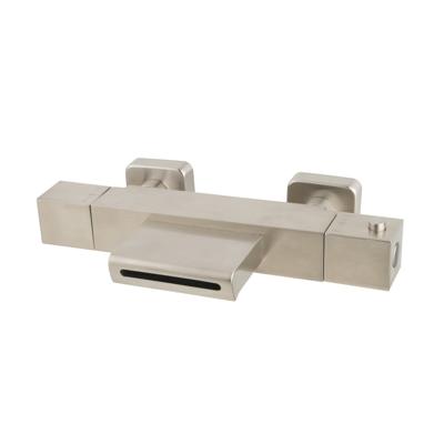 Rombo thermostatische waterval badmengkraan geborsteld staal