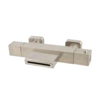 Badkraan Wiesbaden Rombo Waterval Thermostatisch Vierkant RVS - thumbnail